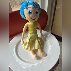 Disney Pixar Inside Out 14” JOY Plush Stuffed Doll Authentic Disney Store